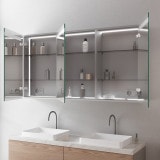 Beleuchteter Bad-Spiegelschrank aus Alu - Lippe