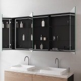 Schwarzer Alu Spiegelschrank mit Beleuchtung - Lech/Schwarz Schwarzer Alu Spiegelschrank mit Beleuchtung - Lech/Schwarz