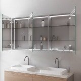 Aluminium Bad Spiegelschrank mit LED - Leine Aluminium Bad Spiegelschrank mit LED - Leine
