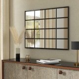 Spiegel Sprossen-Fenster Industrial Style schwarz Teillack F623TL Spiegel Sprossen-Fenster Industrial Style schwarz Teillack F623TL
