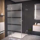 Glas Duschkabine mit Streifen Eckeinstieg AREA 3/209 Glas Duschkabine mit Streifen Eckeinstieg AREA 3/209
