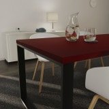 Rote Tischplatte nach Maß 38 mm, Schreibtisch-/ Esstischplatte Rote Tischplatte nach Maß 38 mm, Schreibtisch-/ Esstischplatte