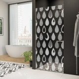 Dusche Echtglas-Tür nach Maß TROPFEN 2/101 Dusche Echtglas-Tür nach Maß TROPFEN 2/101