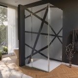 Design Duschkabine Glas, Tür seitlich AREA 8/210