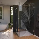 Glas Duschkabine Tür seitlich mit Dekor ARRAY 5/210