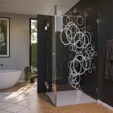 Glas Duschkabine Tür seitlich mit Dekor CERCO 1/210