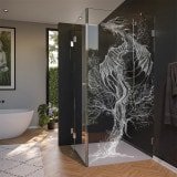 Glas Duschkabine Tür seitlich mit Motiv DRACHE 210