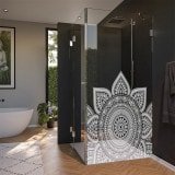 Glas Duschkabine Tür seitlich mit Motiv MANDALA 1/210 Glas Duschkabine Tür seitlich mit Motiv MANDALA 1/210