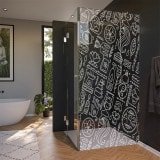 Glas Duschkabine Tür seitlich mit Motiv SPA 1/210 Glas Duschkabine Tür seitlich mit Motiv SPA 1/210