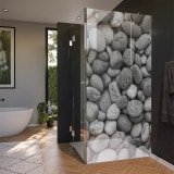 Glas Duschkabine Tür seitlich mit Motiv STEINE 210 Glas Duschkabine Tür seitlich mit Motiv STEINE 210