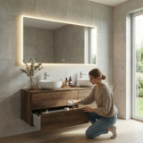 Doppelwaschtisch Unterschrank nach Maß - Sylt 08A