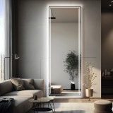 Designer Wandspiegel mit Licht Wohnzimmer MARIE