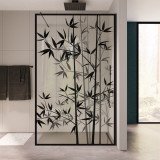 Glas Duschwand auf Maß mit Druck BAMBOO 4 Glas Duschwand auf Maß mit Druck BAMBOO 4