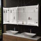 LED Spiegelschrank aus Aluminium - Donau/Weiß LED Spiegelschrank aus Aluminium - Donau/Weiß
