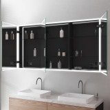 Bad Spiegelschrank aus Aluminium - Elbe 1/Schwarz Bad Spiegelschrank aus Aluminium - Elbe 1/Schwarz