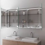 LED Badspiegelschrank aus Aluminium - Rhein LED Badspiegelschrank aus Aluminium - Rhein