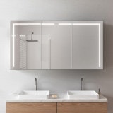 Badschrank aus Aluminium mit Spiegel und LED - Ahr