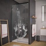 Duschtür aus Glas Laser-Design GITARRE 104 Duschtür aus Glas Laser-Design GITARRE 104