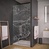 Duschtür aus Glas Laser-Design WASSER 4/104 Duschtür aus Glas Laser-Design WASSER 4/104