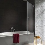 Badewannen Duschwand aus Glas mit Drehtür - Galana Pro (rechts) Badewannen Duschwand aus Glas mit Drehtür - Galana Pro (rechts)