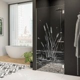 Nischentür für die Dusche mit Motiv SCHILF 1/101 Nischentür für die Dusche mit Motiv SCHILF 1/101