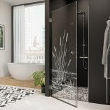 Nischentür für die Dusche mit Motiv SCHILF 1/101 Nischentür für die Dusche mit Motiv SCHILF 1/101