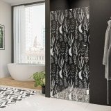 Echtglas-Tür für die Dusche mit Motiv SEEGRAS 101 Echtglas-Tür für die Dusche mit Motiv SEEGRAS 101