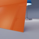 Orange lackiertes ESG Glas nach Maß 4mm