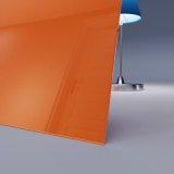 Orange lackiertes ESG Glas nach Maß 4mm Orange lackiertes ESG Glas nach Maß 4mm