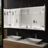 Alu Badspiegelschrank mit Beleuchtung - Eger/Weiß Alu Badspiegelschrank mit Beleuchtung - Eger/Weiß
