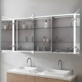 Aluminium Spiegelschrank mit Beleuchtung - Elbe 3 Aluminium Spiegelschrank mit Beleuchtung - Elbe 3