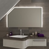 LED Badspiegel mit Dachschräge - Azrim