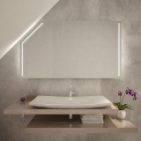 LED Badspiegel mit Dachschräge - SDS025
