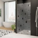 Dusche Glastür mit Dekor TROPFEN 1/101