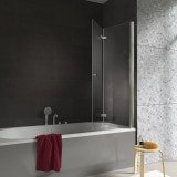 Badewannenaufsatz mit Drehfalttür Glas nach Maß - Perla (rechts) Badewannenaufsatz mit Drehfalttür Glas nach Maß - Perla (rechts)