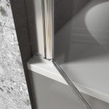 Duschwand Badewanne Glas mit Drehtür - Perla (links) Duschwand Badewanne Glas mit Drehtür - Perla (links)