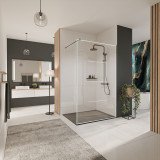 Glastrennwand Dusche mit Farbdruck FRAME LINE 2 Glastrennwand Dusche mit Farbdruck FRAME LINE 2