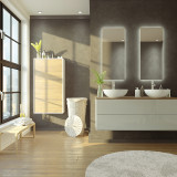 (700mm x 600mm) Badspiegel mit Hintergrundbeleuchtung - New Jersey