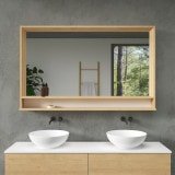 Spiegel mit Holzrahmen und Fach - Madera 9