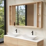 Spiegel mit Holzrahmen und Regal - Madera 5