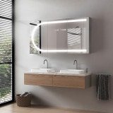 Aluminium Bad Spiegelschrank mit LED - Saale Aluminium Bad Spiegelschrank mit LED - Saale