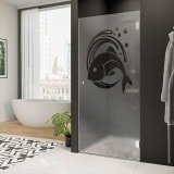 Dusche Nischentür mit Motiv FISCH 101