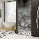 Duschtür Glas mit Motiv FISCHE 3/101 Duschtür Glas mit Motiv FISCHE 3/101