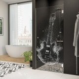 Duschtür Glas mit Motiv GITARRE 101 Duschtür Glas mit Motiv GITARRE 101
