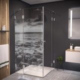 Duschkabine Glas Eckeinstieg mit Motiv MEER 1/209 Duschkabine Glas Eckeinstieg mit Motiv MEER 1/209