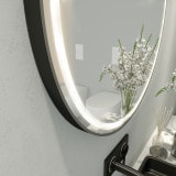 Spiegel rund beleuchtet mit Rahmen PLUTO 2