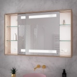 Beleuchteter Bad Spiegelschrank mit Schiebetüren - Gera 1