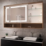Bad Spiegelschrank mit Schiebetüren und Regalen - Eder 3