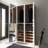 Garderobenschrank mit Spiegel und LED GS022L4