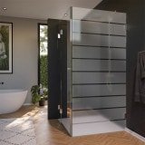 Glas Duschkabine mit Streifen satiniert, Tür seitlich AREA 4/210 Glas Duschkabine mit Streifen satiniert, Tür seitlich AREA 4/210